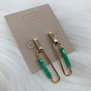 14TH & UNION - OS - NWT Golden and Green Earrings